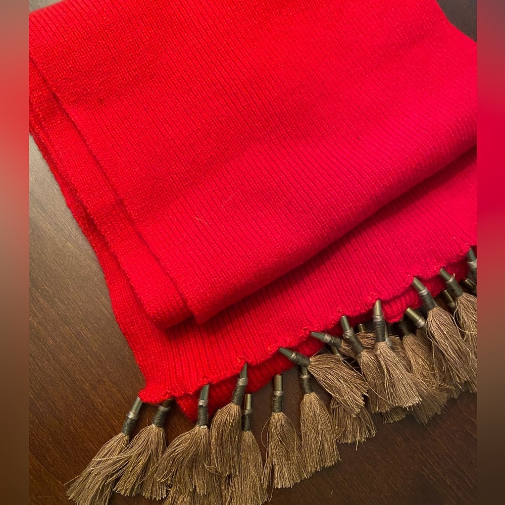 NEW! Never used. J.Crew red scarf - Picture 5 of 6
